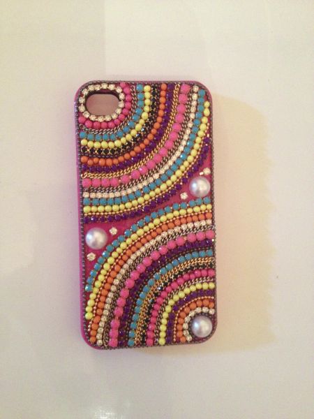 Case Colorida com Perolas - Iphone 4/4S/5