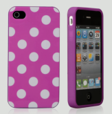 Case Bolinha Roxa com Branco - Iphone 4/4S